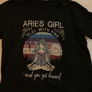 Gildan Black Aries Girl Tee